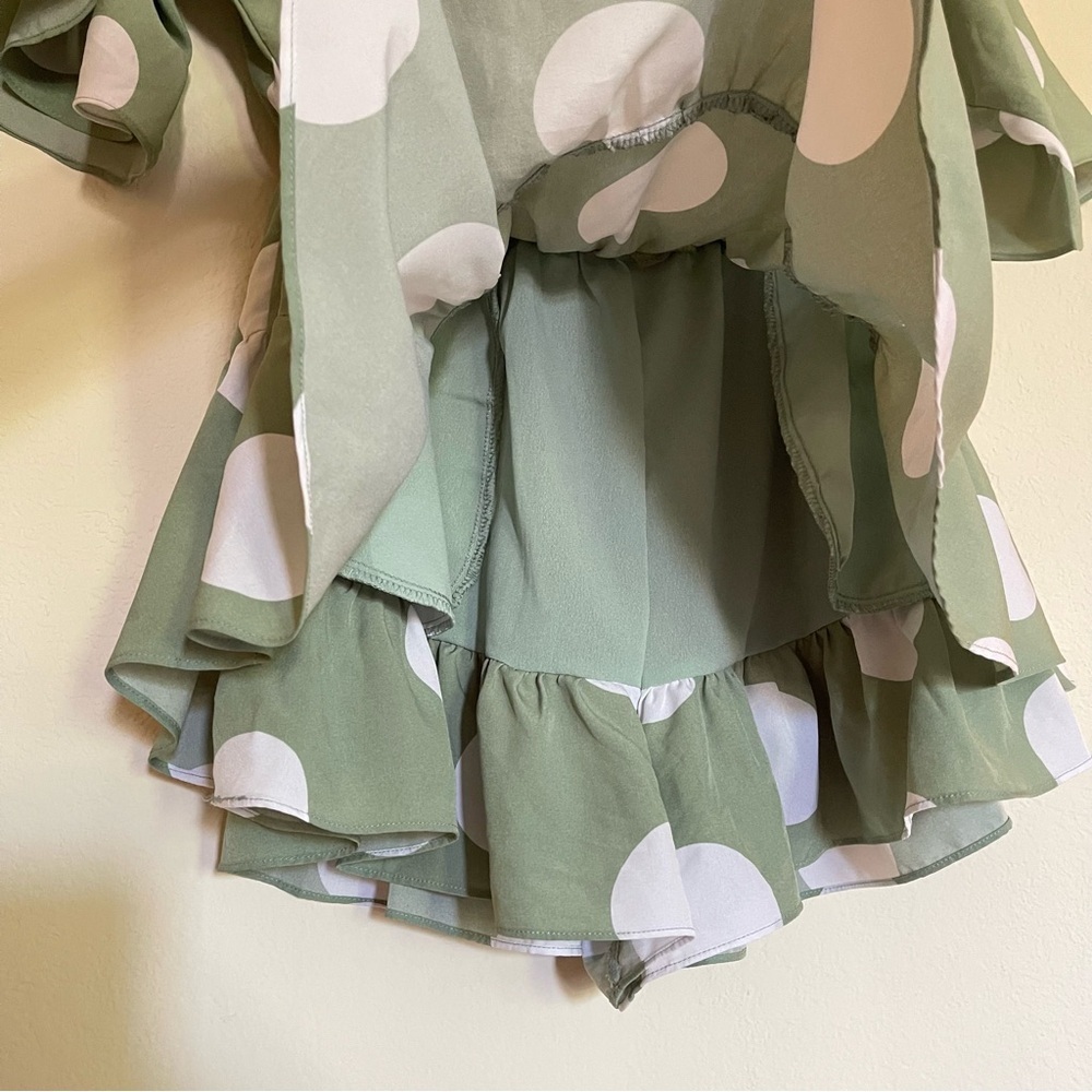 Free the Roses Knotted Front Romper Pistachio Size S - Picture 3 of 16